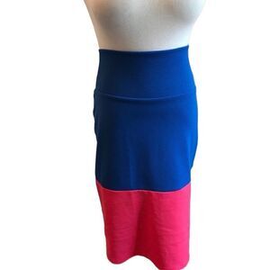 NWOT LuLaRoe Cassie Color Block Midi Skirt Sz XL